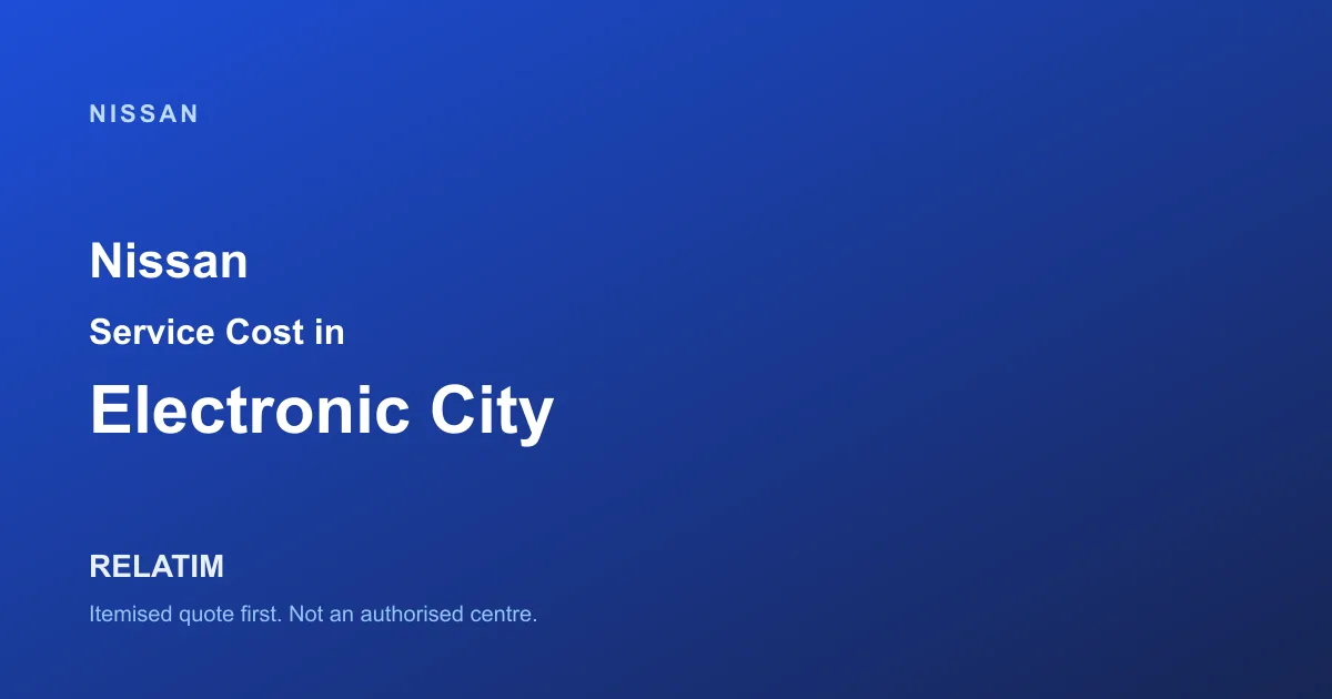 Nissan Service Cost in Electronic City, Bangalore